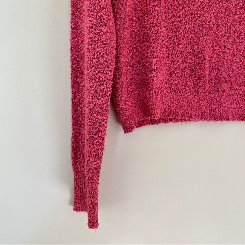 Noisy May - Textured Crop Pink/Black Sweater - Picture 6 of 13